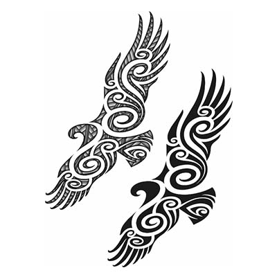Maori designs Fake Temporary Water Transfer Tattoo Stickers NO.10423